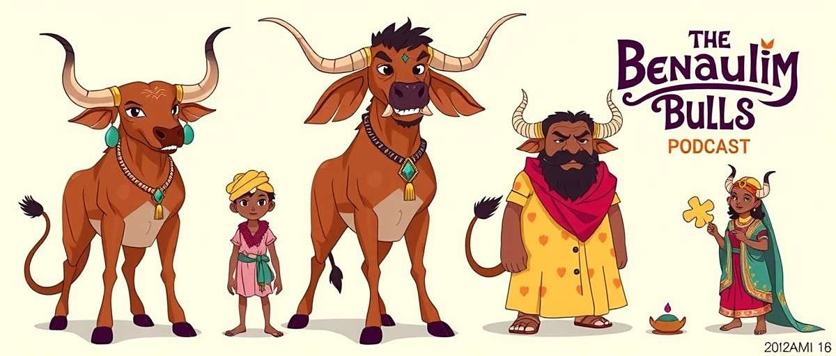 Benaulim Bulls Diverse Characters Benaulim Bulls character designs showcasing diverse Indian cultural backgrounds