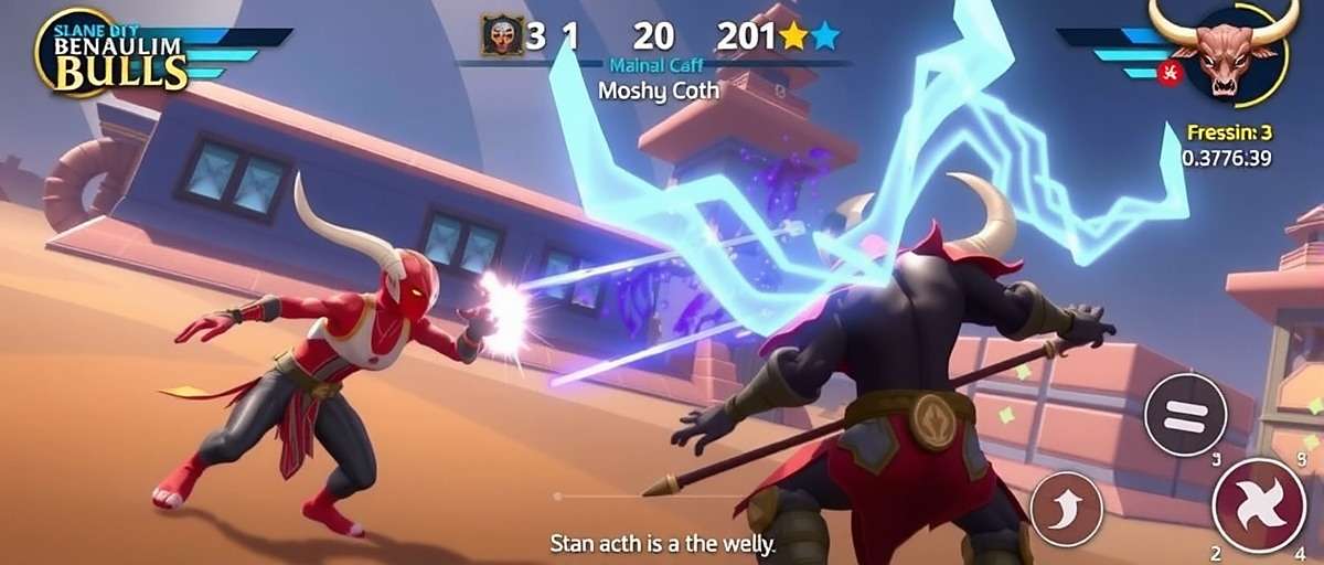 Benaulim Bulls Intense Match Benaulim Bulls gameplay showing an intense match with players using special moves